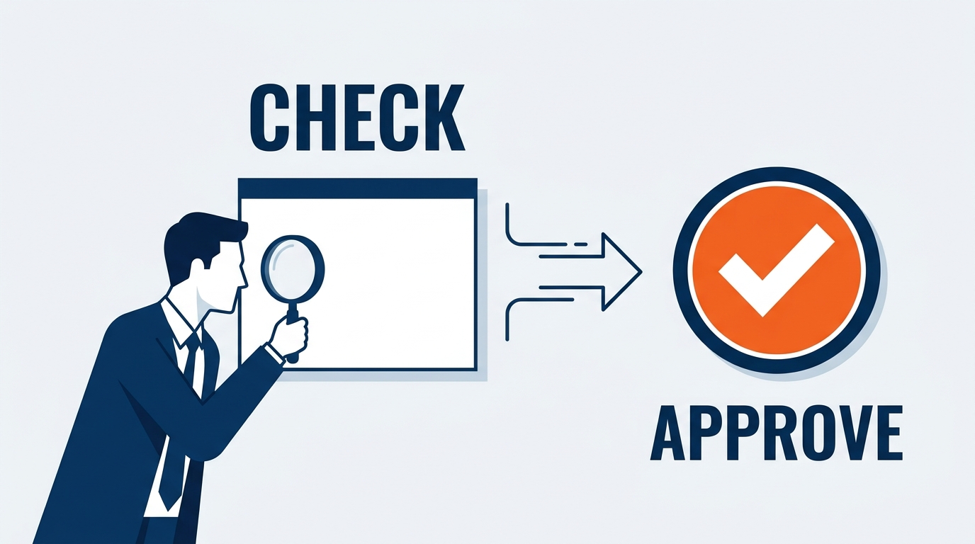 Infographic showing the five-step verification discipline for AI-generated PowerPoint presentations — Copilot Generates Draft Deck, Every Number Verified, Every Claim Traced to Source, Design and Brand Review If Client-Facing, Professional Signs Off — with DRAFT watermark on initial slides removed after verification